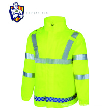 High Visibility Safety Orange Jackets Mens Winter Coats Reflective Rain Jacket Wholesale orange hi viz fleece jacket